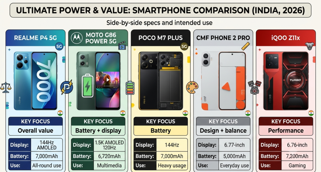Best Budget Smartphones Under ₹20,000 in India 2026