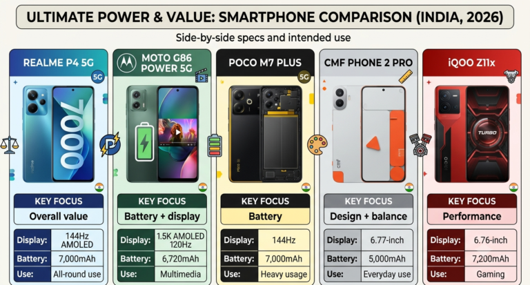 Best Budget Smartphones Under ₹20,000 in India 2026